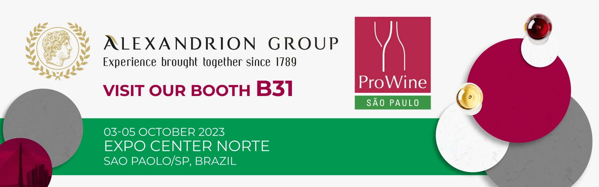Alexandrion Group will attend Pro Wine Sao Paolo, between 3-5 October 2023